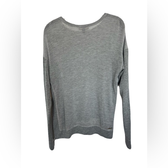 🆕 🩶 NWOT ALALA HERON Heather Gray Mesh Back Sweatshirt | Women’s XS - Picture 6 of 11